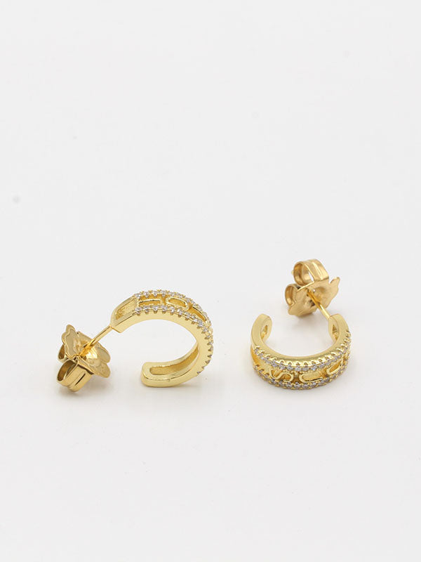 حلق توس كيرف صغير زركون حلق دبدوب