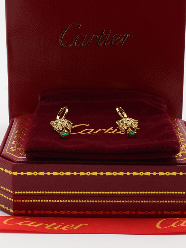 حلق كارتير تايقر زركون اخضر حلق CARTIER