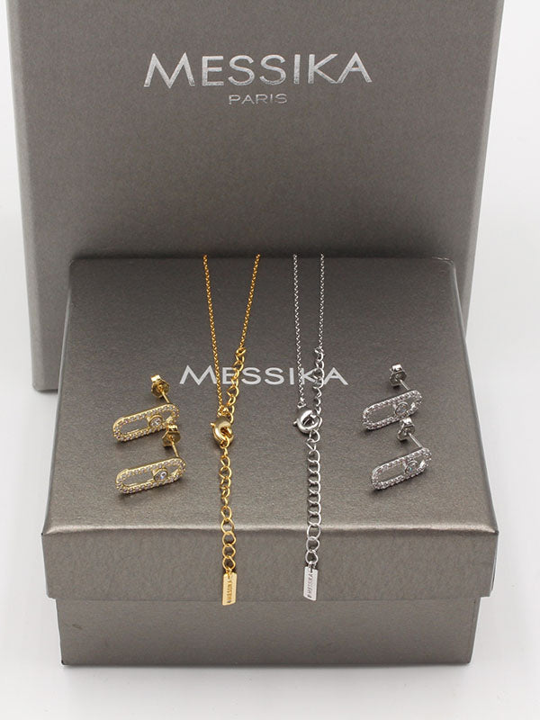 طقم ميسيكا 2 قطع ناعم زركون اطقم messika