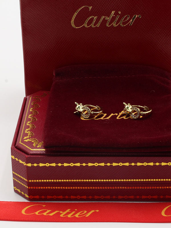 حلق كارتير تايقر زركون صغير حلق CARTIER