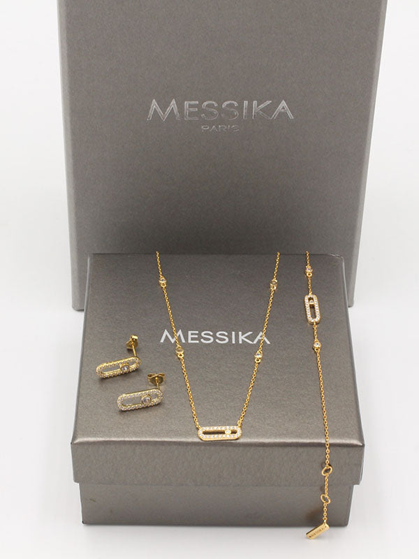 طقم ميسيكا 3 قطع زركون اطقم messika