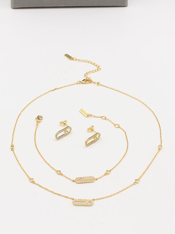 طقم ميسيكا 3 قطع زركون اطقم messika