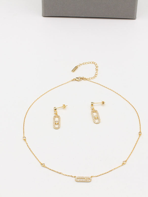 طقم ميسيكا 2 قطع سمبل زركون اطقم messika