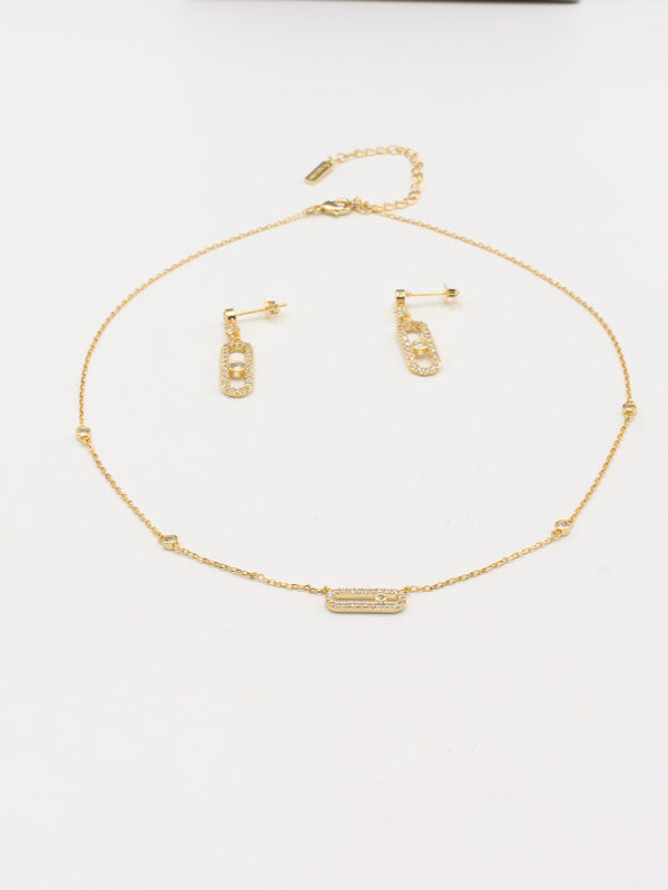 طقم ميسيكا 2 قطع سمبل زركون اطقم messika