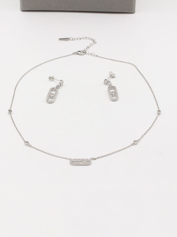 طقم ميسيكا 2 قطع سمبل زركون اطقم messika