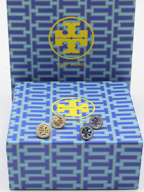 حلق توري بورش مدور كرستال حلق tory burch