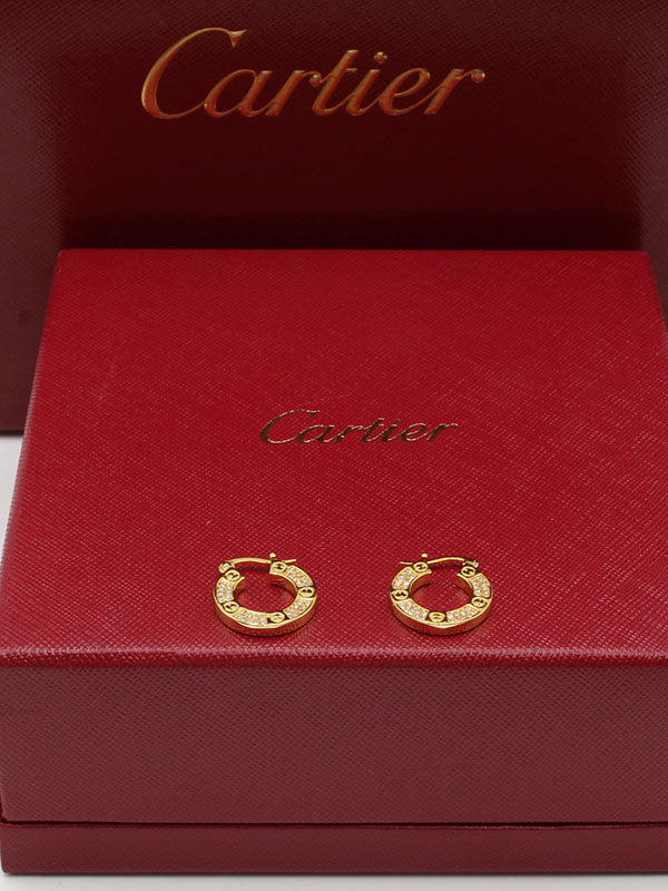 حلق كارتير لوف زركون حلق CARTIER ذهبي