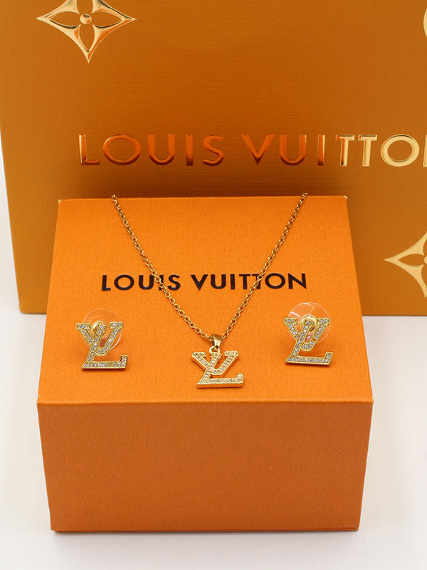 طقم لويس فيتون زركون لوقو نص طقم اطقم louis vuitton