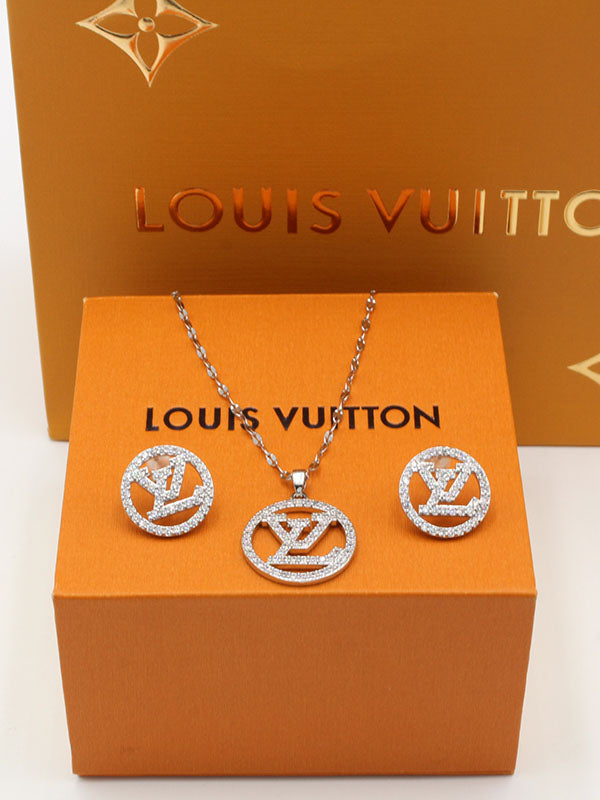 طقم لويس فيتون زركون مدور نص طقم اطقم louis vuitton