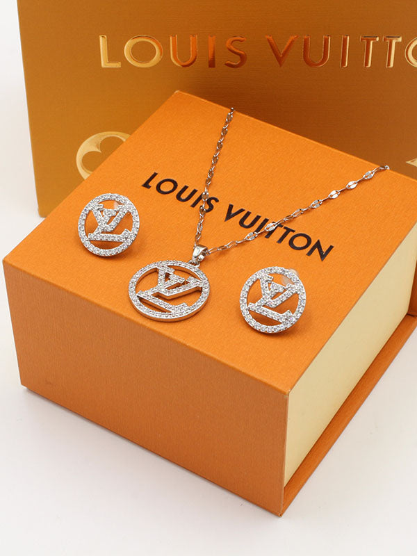 طقم لويس فيتون زركون مدور نص طقم اطقم louis vuitton