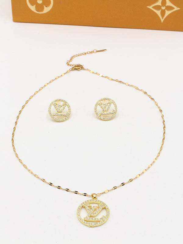 طقم لويس فيتون زركون مدور نص طقم اطقم louis vuitton