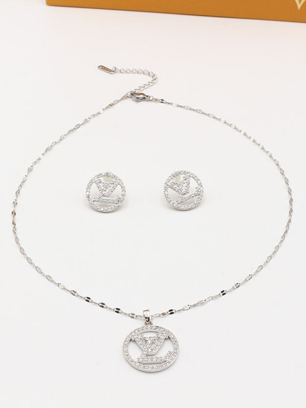 طقم لويس فيتون زركون مدور نص طقم اطقم louis vuitton