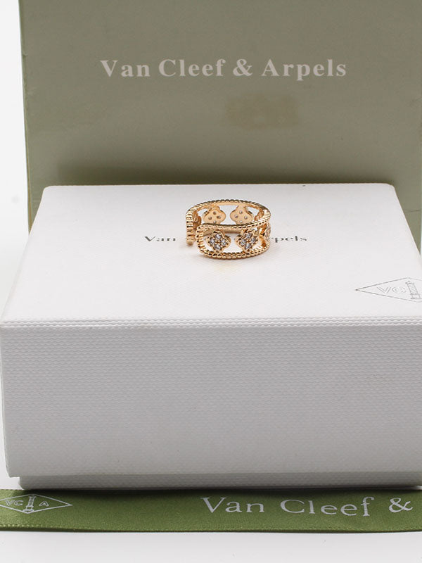 دبله فان كليف زركون ذهبي خواتم van cleef ذهبي