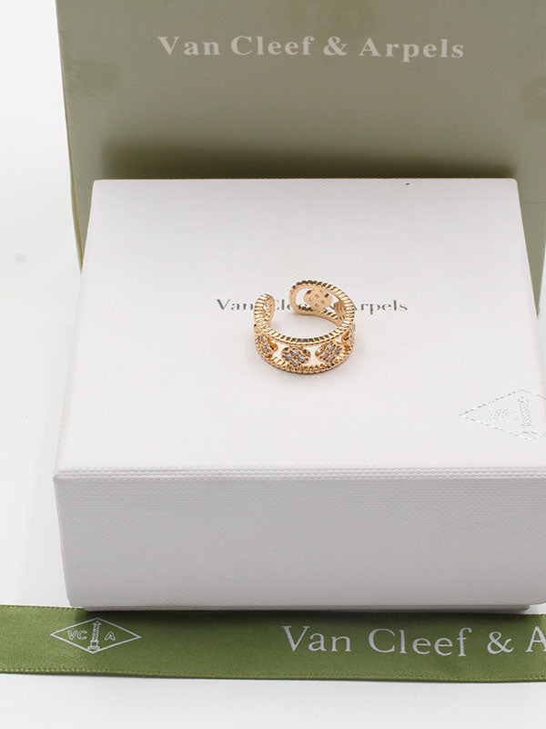 دبله فان كليف زركون ذهبي خواتم van cleef