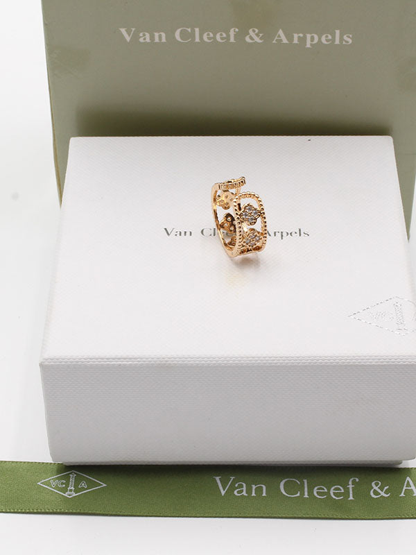 دبله فان كليف زركون ذهبي خواتم van cleef