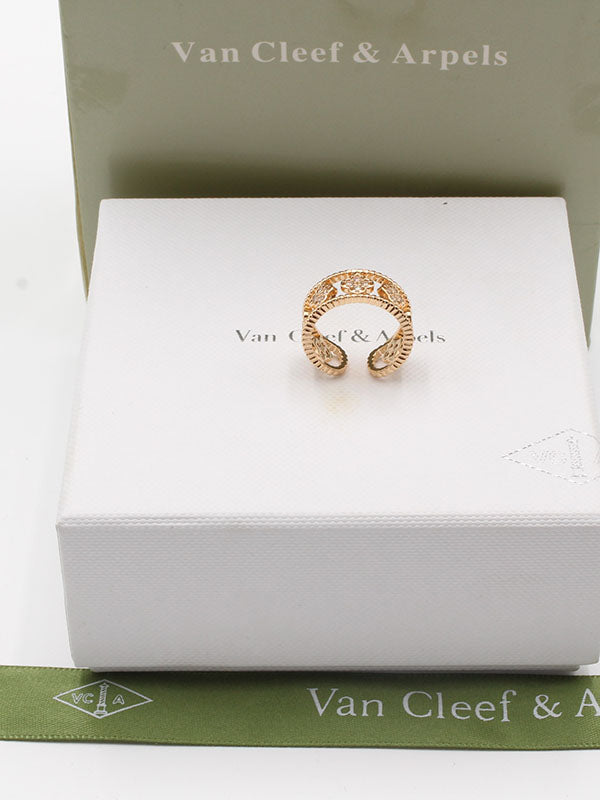 دبله فان كليف زركون ذهبي خواتم van cleef