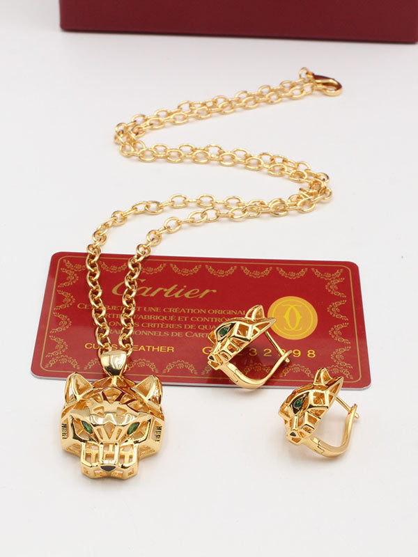 طقم كارتير تايقر 2 قطع اطقم CARTIER ذهبي