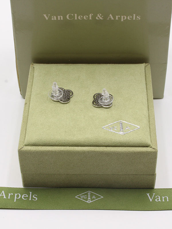 حلق فان كليف زركون فضي حلق van cleef