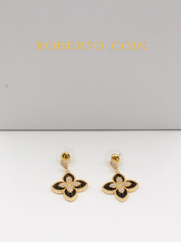 حلق روبرت كوين ملون وسط حلق roberto coin ذهبي بني