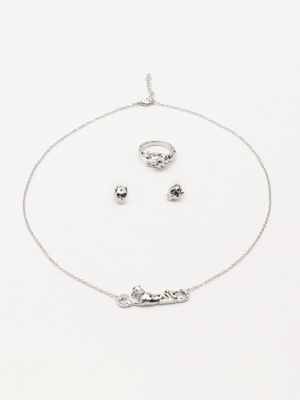 طقم كارتير تايقر 3 قطع ناعم اطقم CARTIER فضي