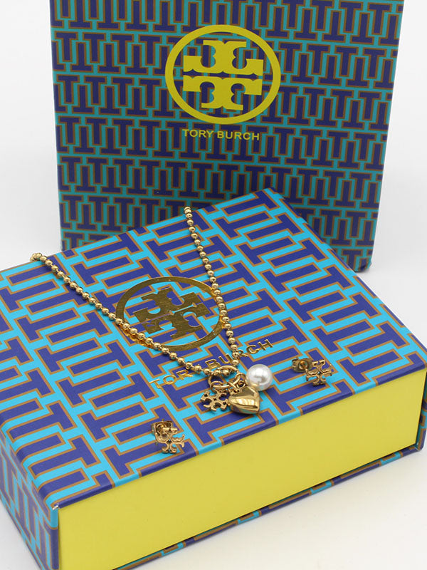 طقم توري بورش لوقو برونز اطقم tory burch