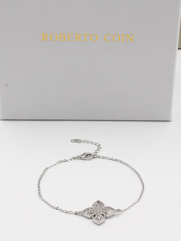 اسواره روبرت كوين ورده وسط اسواره roberto coin فضي