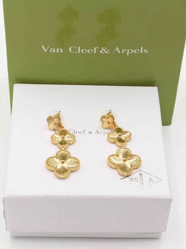 حلق فان كليف 3 ورود ملتي اسواره van cleef ذهبي
