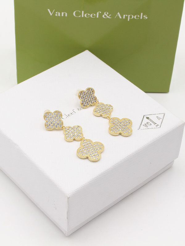 حلق فان كليف زركون طويل حلق van cleef