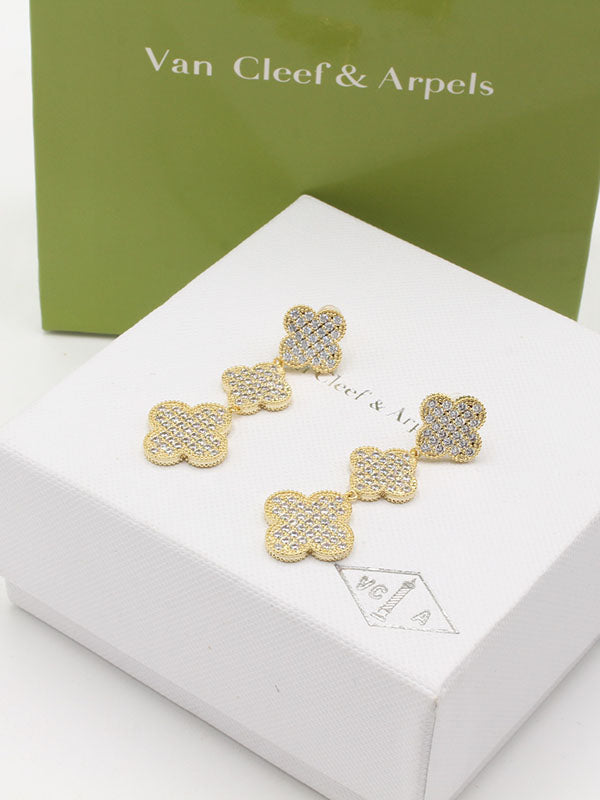 حلق فان كليف زركون طويل حلق van cleef