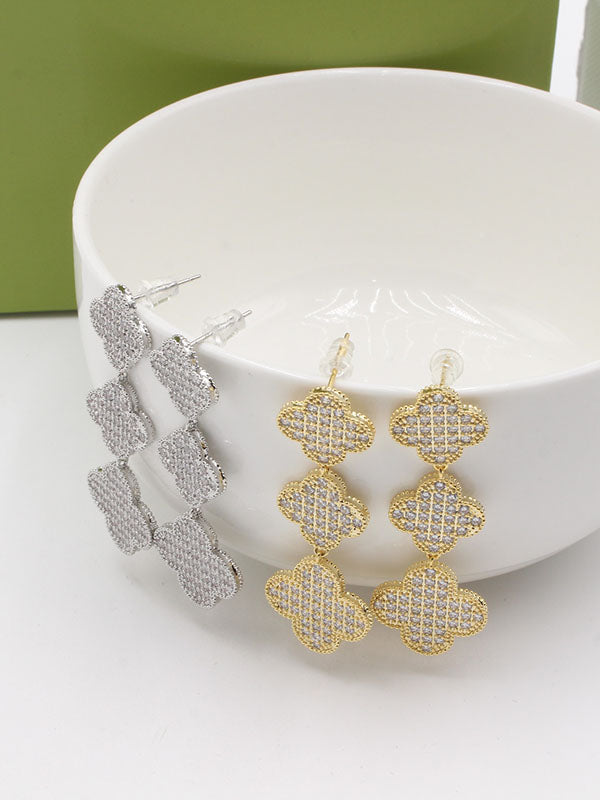 حلق فان كليف زركون طويل حلق van cleef