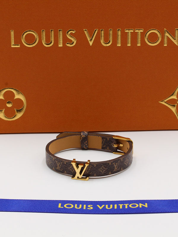 اسواره لويس فيتون جلد LV اسواره louis vuitton بني ذهبي