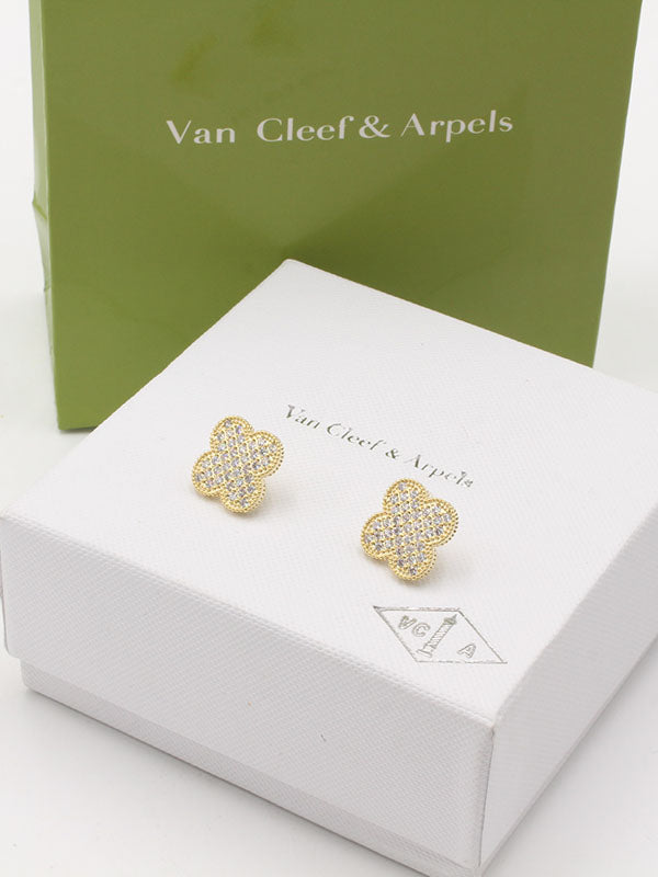 حلق فان كليف زركون سمبل فلاور حلق van cleef