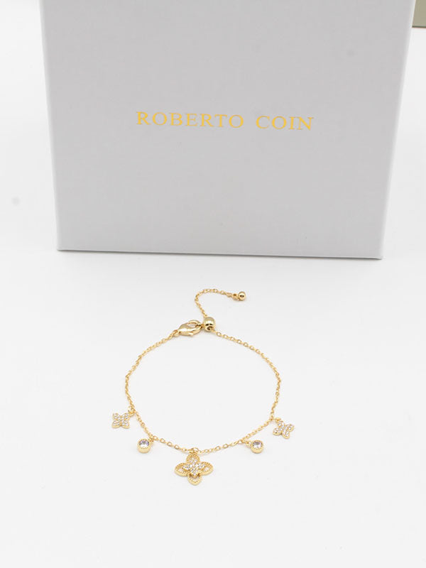 اسواره روبرت كوين ناعمه زركون تركواز اسواره roberto coin ذهبي