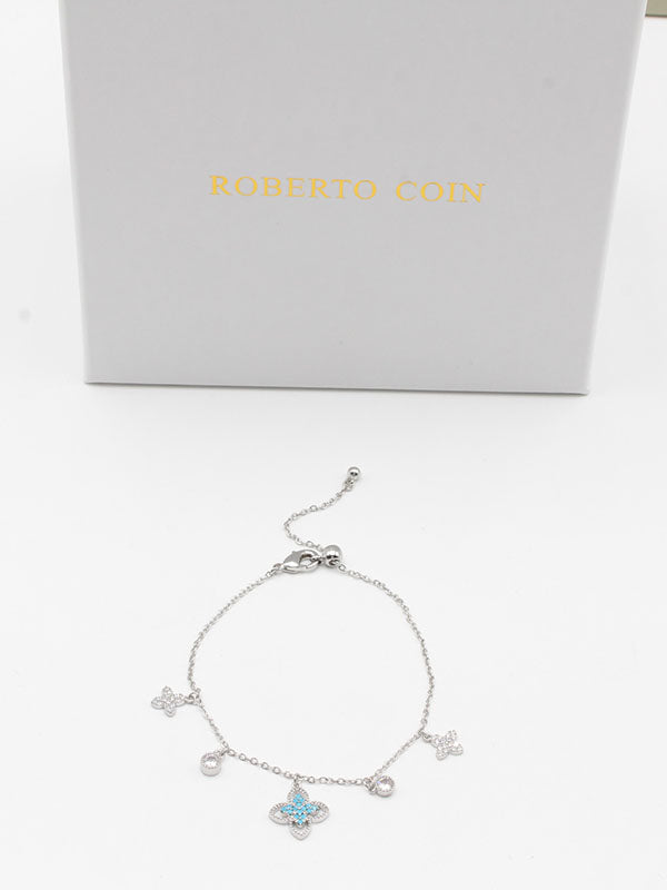 اسواره روبرت كوين ناعمه زركون تركواز اسواره roberto coin