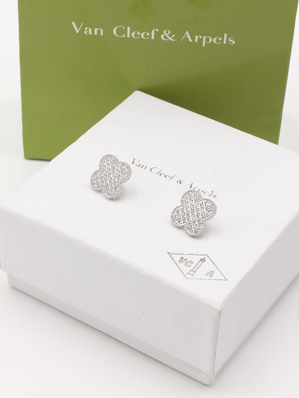 حلق فان كليف زركون سمبل فلاور حلق van cleef