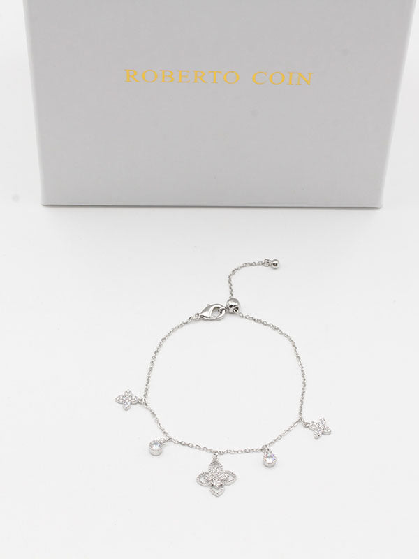 اسواره روبرت كوين ناعمه زركون تركواز اسواره roberto coin فضي