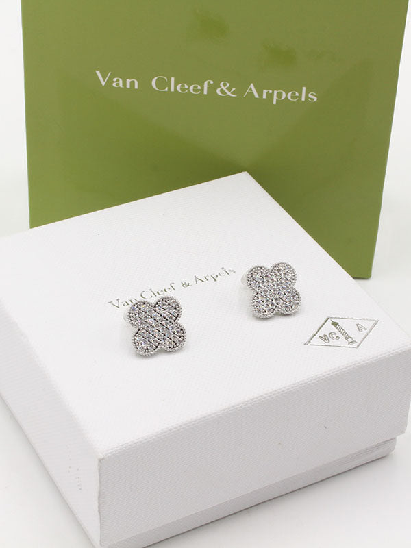 حلق فان كليف زركون سمبل فلاور حلق van cleef