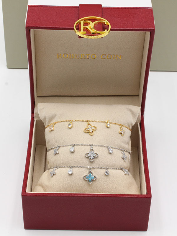 اسواره روبرت كوين ناعمه زركون تركواز اسواره roberto coin