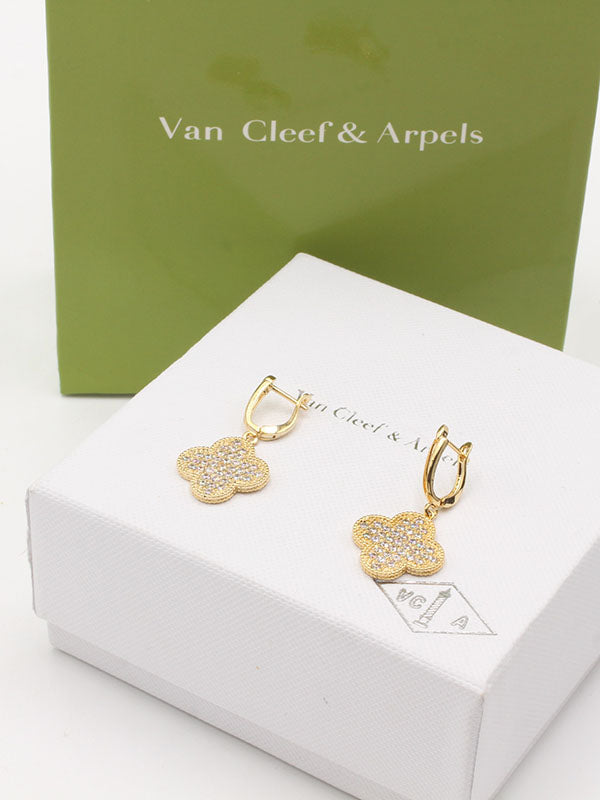 حلق فان كليف زركون تعليقه حلق van cleef