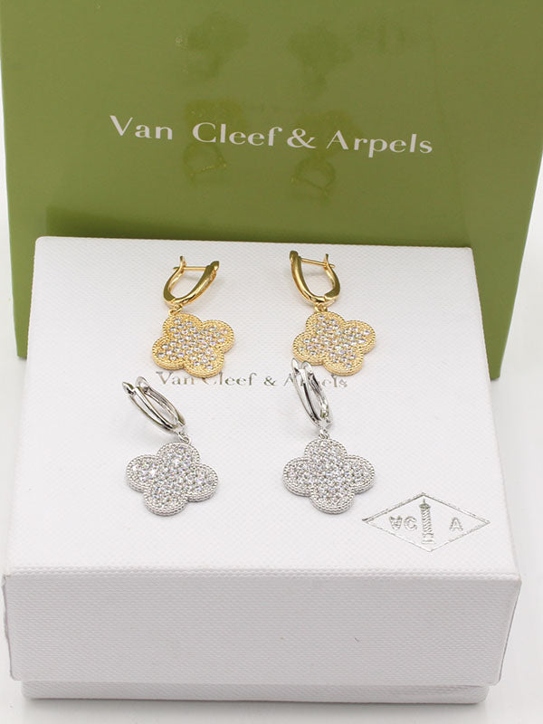 حلق فان كليف زركون تعليقه حلق van cleef