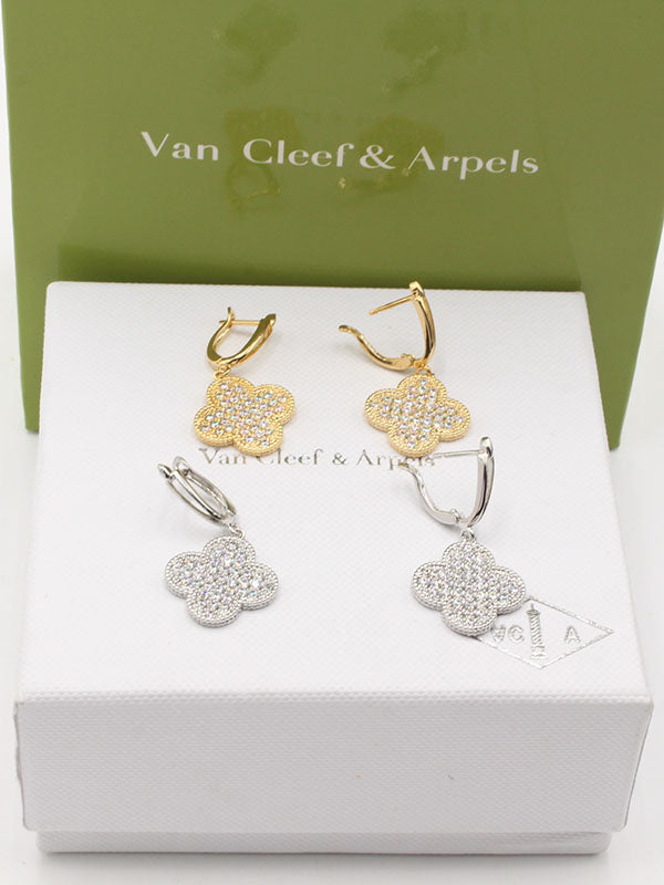 حلق فان كليف زركون تعليقه حلق van cleef