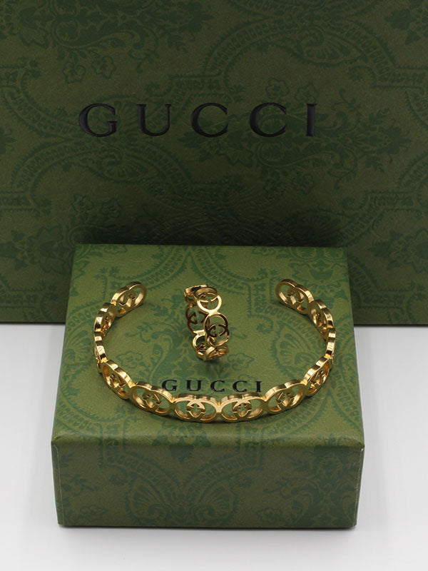 اسواره وخاتم قوتشي ذهبي اسواره gucci