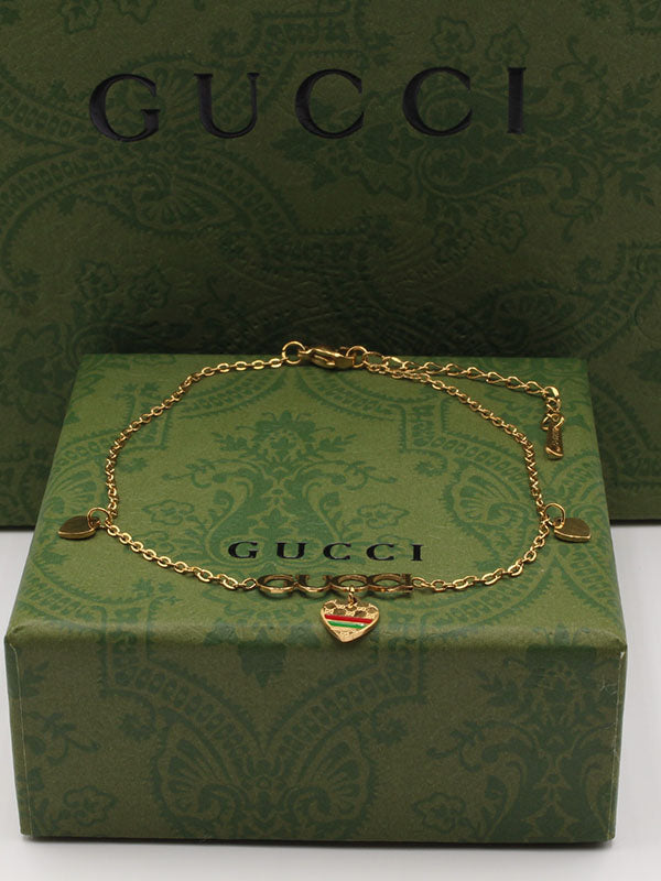 خلخال قوتشي ذهبي لوقو خلخال gucci