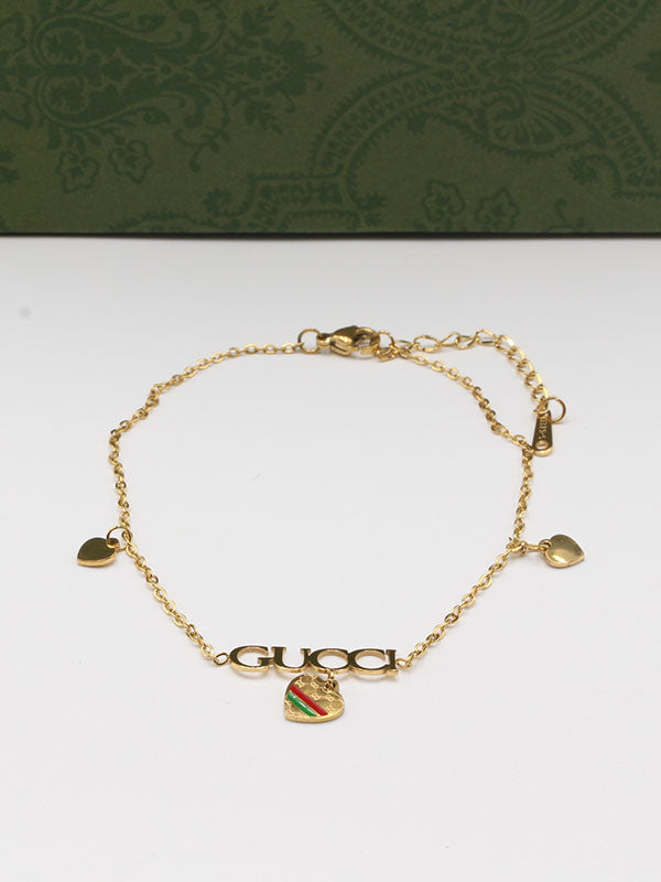 خلخال قوتشي ذهبي لوقو خلخال gucci ذهبي