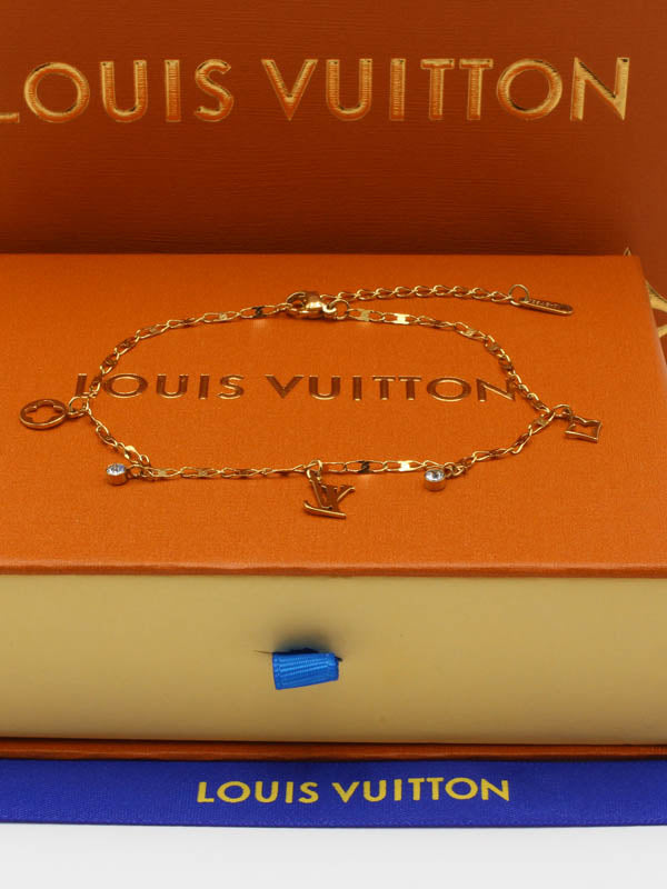 خلخال لويس فيتون ذهبي لوقو خلخال louis vuitton