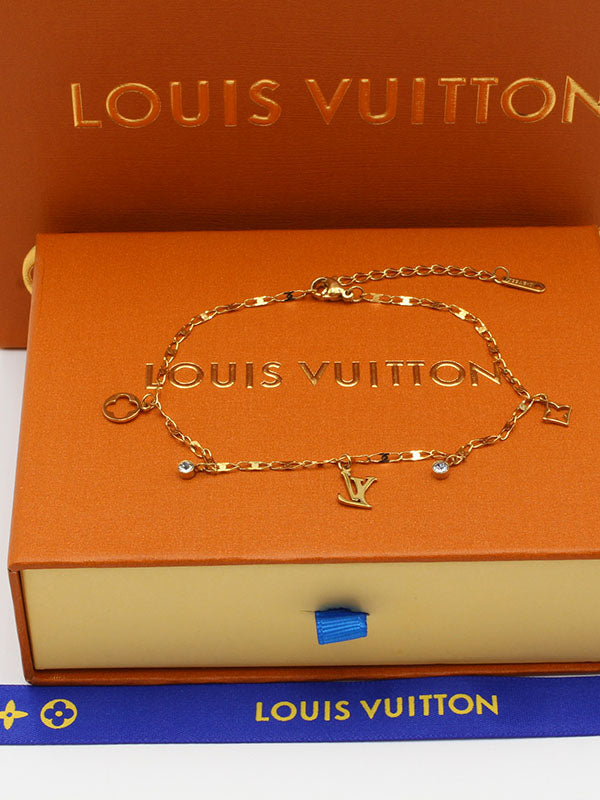 خلخال لويس فيتون ذهبي لوقو خلخال louis vuitton