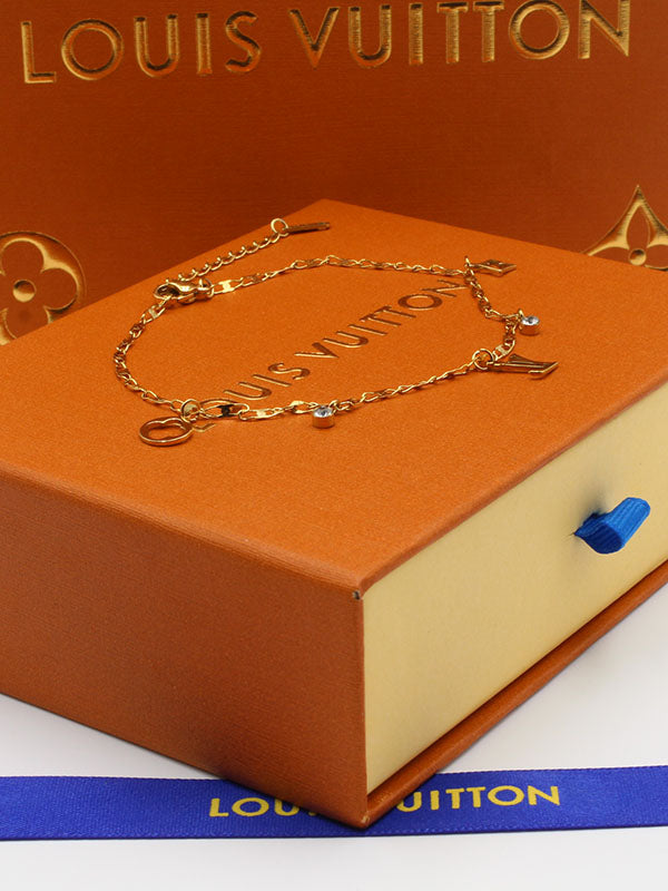 خلخال لويس فيتون ذهبي لوقو خلخال louis vuitton