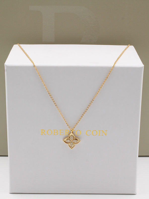 سلسال روبرت كوين ورده صغيره سلسال roberto coin ذهبي