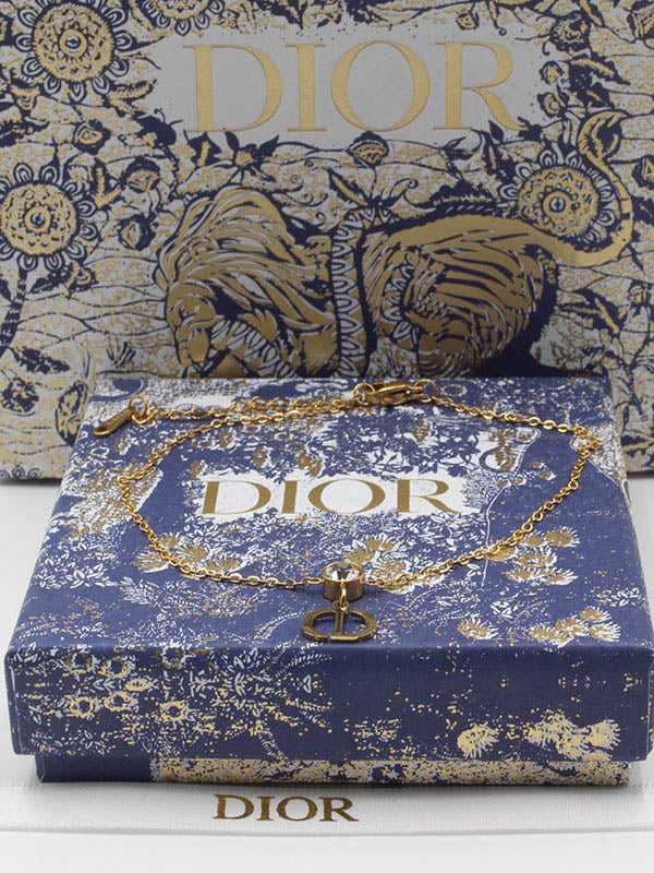 خلخال ديور ذهبي لوقو خلخال dior