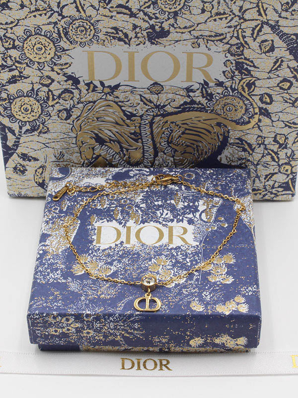 خلخال ديور ذهبي لوقو خلخال dior